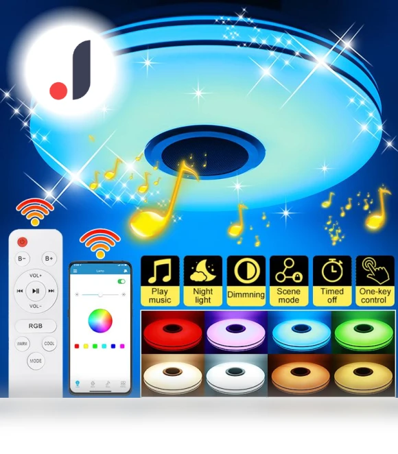 Wi-Fi RGB LED Ceiling Light — Overhead Lighting, Refreshing Home