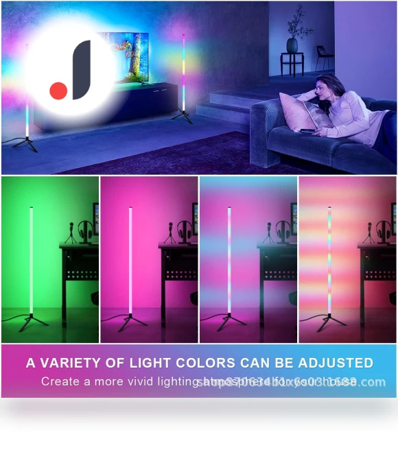 RGB Sound-Activated USB Floor Lamp — Creative Lighting Solutions, TrendVibeCN
