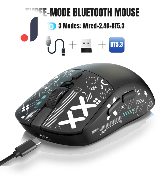 Silent Three-Mode Wireless Mouse — Mouse Pads, StrideBox