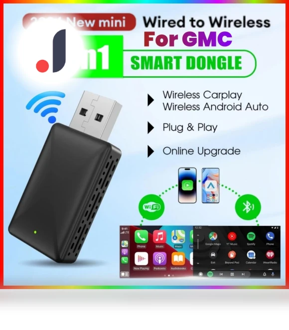 Wireless Carplay Adapter Android Auto Wireless Smart Dongle 2in1 — USB, JOHO - CarGear
