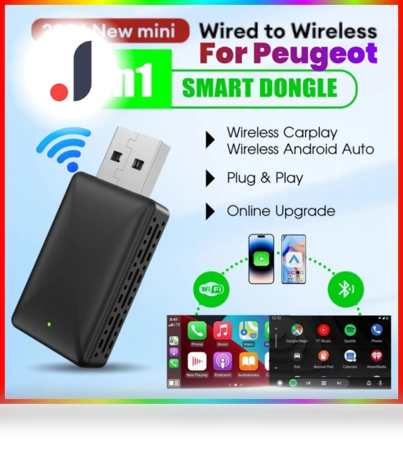 Wireless Carplay Android Auto Smart Dongle — Stereo Receivers, JOHO - CarGear