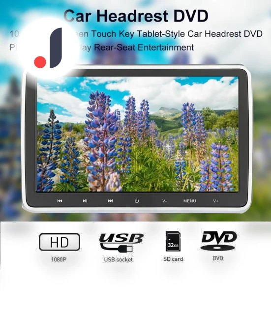 10.1-inch Headrest Car Seat Monitor with Touch Remote Control — In-Car Entertainment Systems, Car Accessories