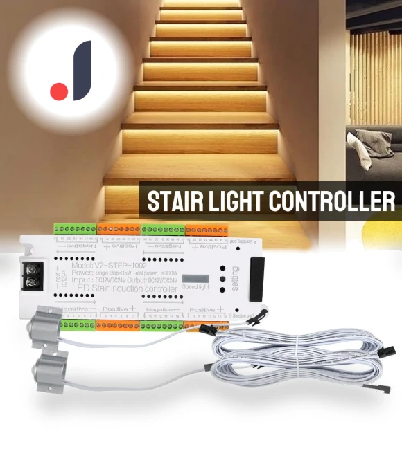 32-Channel DC Controller Kit for Staircase Lighting — LED Strips, HOME LOVER