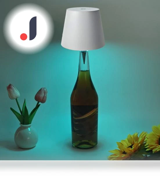 Rechargeable Wireless Bottle Lamp — Desk & Table Lighting, Worry free storage