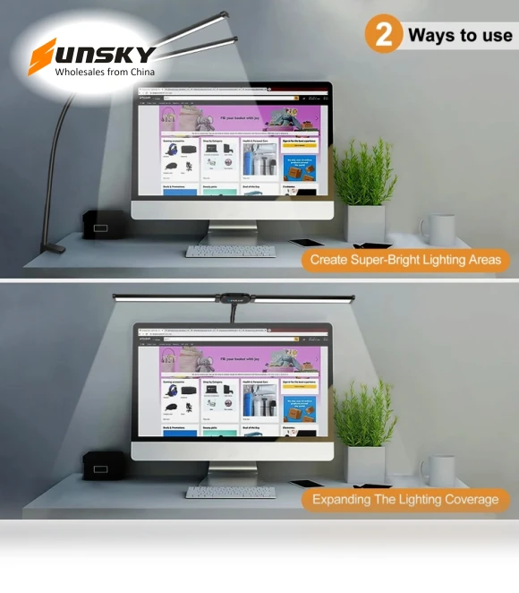 Gooseneck Tube LED Fill Light Double Head Clip Desk Lamp — Book Lights, PULUZ