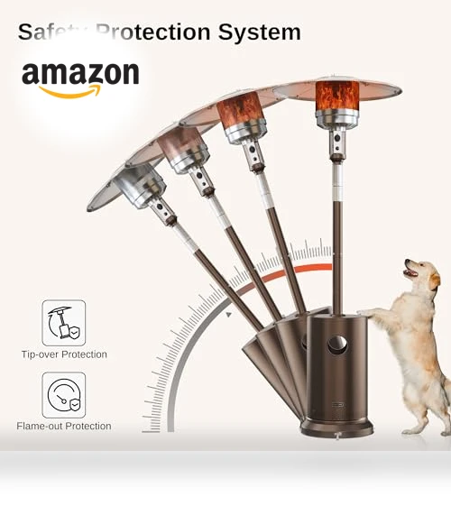 50,000 BTU Patio Heater with Round Table Design — Heater Parts, EAST OAK