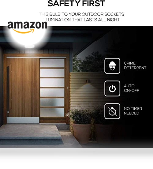 Dusk to Dawn Sensor LED Outdoor Light Bulb — LED, Amazon Basics