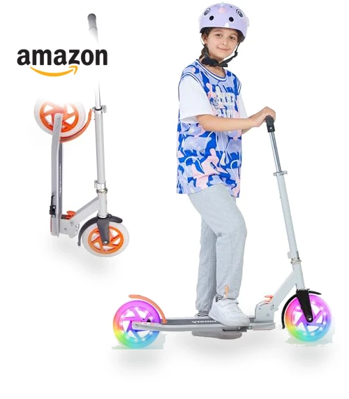 Foldable Kick Scooter with Light Wheels — Push Scooters, Rahmory