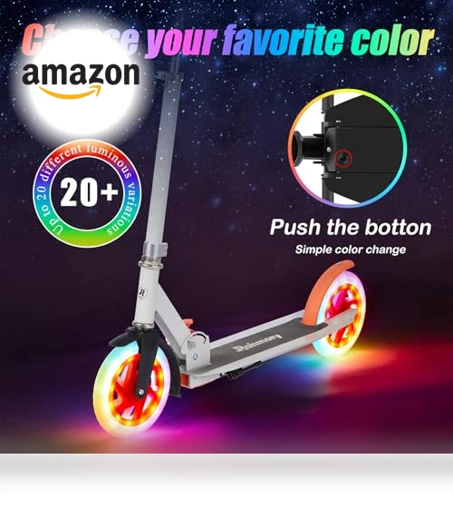 Foldable Kick Scooter with Light Wheels — Push Scooters, Rahmory