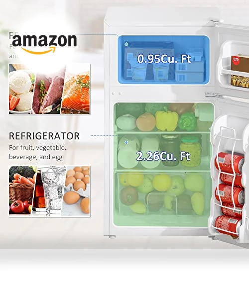 Mini Fridge with Freezer — Mini Fridges, HOMCOM