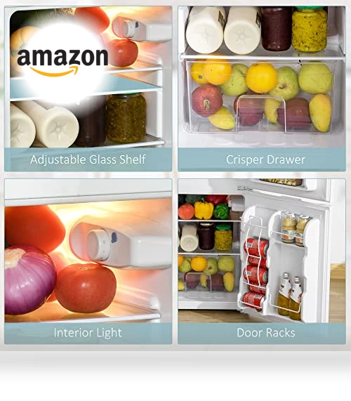 Mini Fridge with Freezer — Mini Fridges, HOMCOM