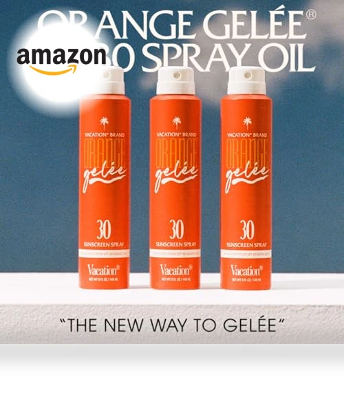 Orange Gelée SPF 30 Sunscreen Spray Oil & Air Freshener Bundle — Face Tan Enhancers, VACATION