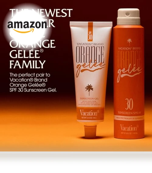 Orange Gelée SPF 30 Sunscreen Spray Oil & Air Freshener Bundle — Face Tan Enhancers, VACATION