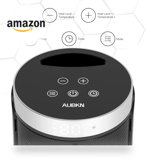 Small Portable Electric Heater with Thermostat and Remote — Portable Heating Solutions, AUBKN