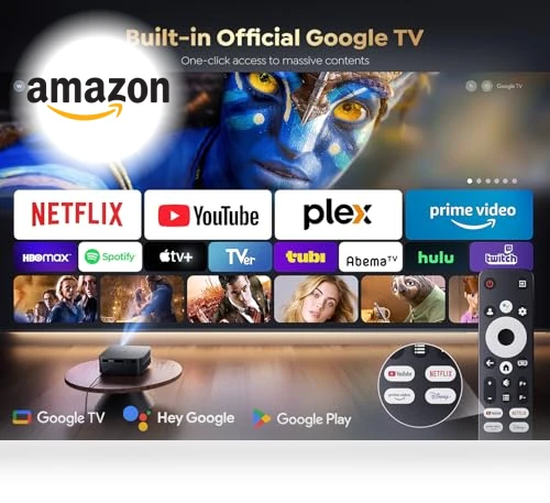Smart Projector with WiFi 6 and Bluetooth — Home Theater Projectors, PUTRIMS