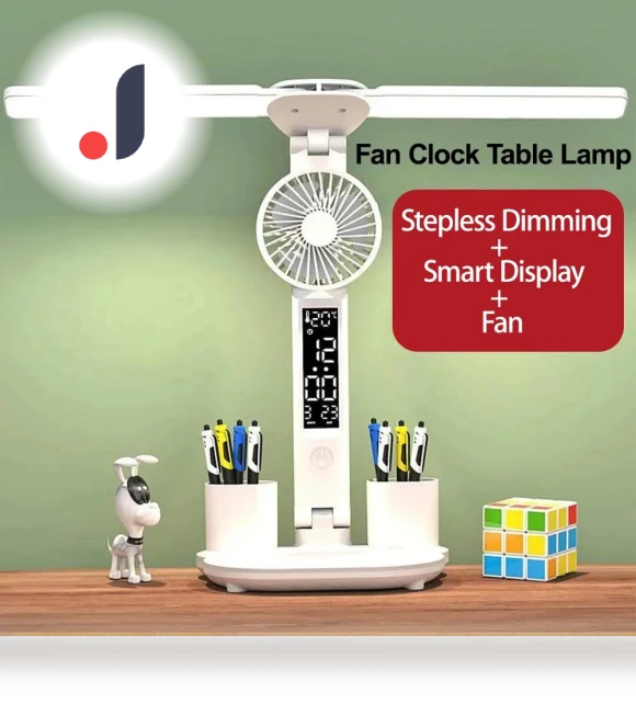 2-in-1 LED Desk Lamp with Fan — Desk Lamps, Binchi Lighting Appliances