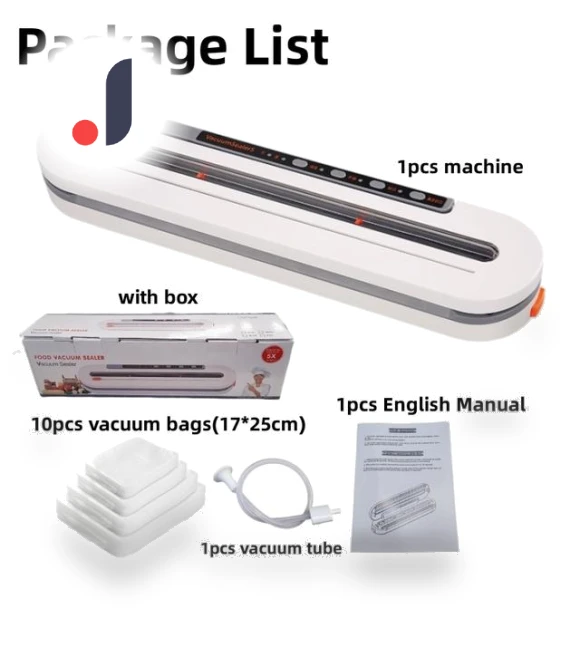 Automatic Powerful Household Vacuum Sealer with Cutter — Vacuum Bags, Factory Discount Outlet