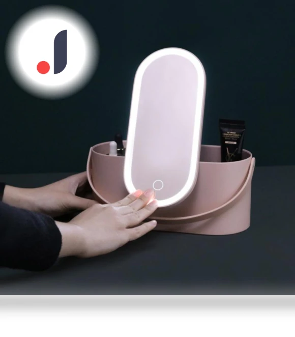 Smart Makeup Storage Box with LED Lighting — Display Cases, Makeup Kits