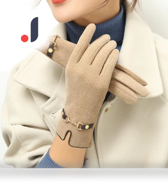 Winter Women's Warm Touchscreen Fleece Gloves with Chain — Arm Warmers, TianJinGeErLiShangMaoYouXianGongSi