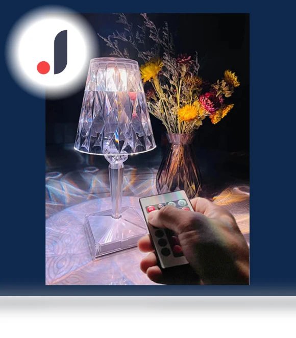 Acrylic Table Lamp with Diamonds — Lighting, Refreshing Home