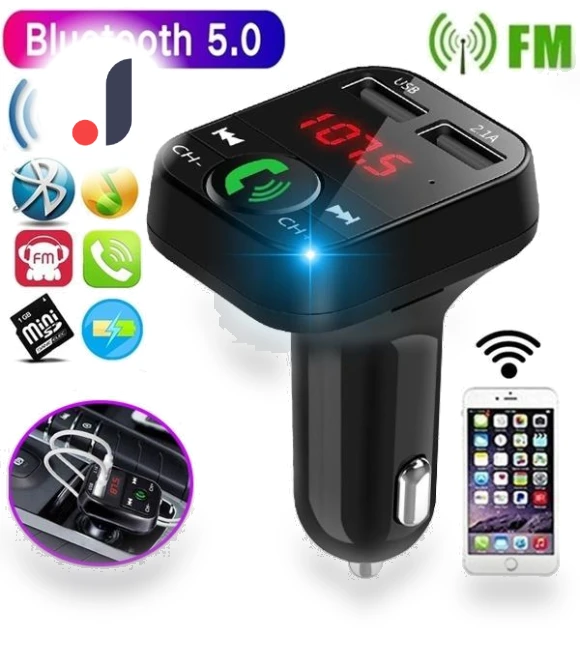 Bluetooth 5.0 FM Transmitter — Phone Accessories, HOME-Auto-001