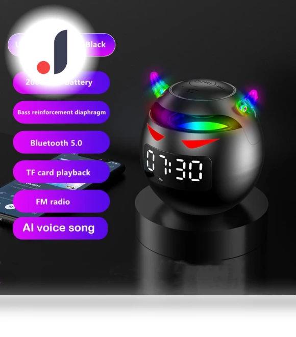 Portable Cute Little Devil AI Smart Bluetooth Speaker — Portable Sound Systems, Factory Discount Outlet