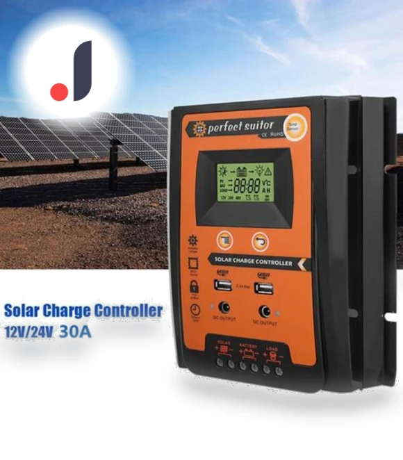 Solar Charge Controller with Dual USB and LCD Display — Power Management, Super Dream Home