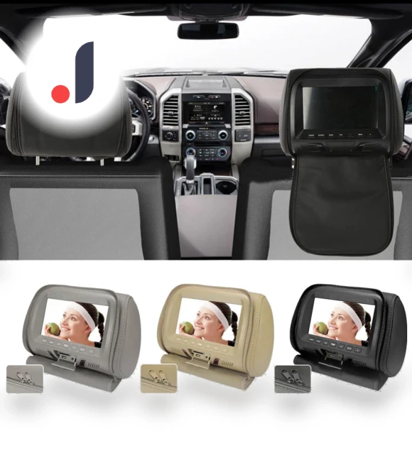 Universal 7-inch Touch Screen Headrest Monitor — In-Car Entertainment Systems, Auto Launcher