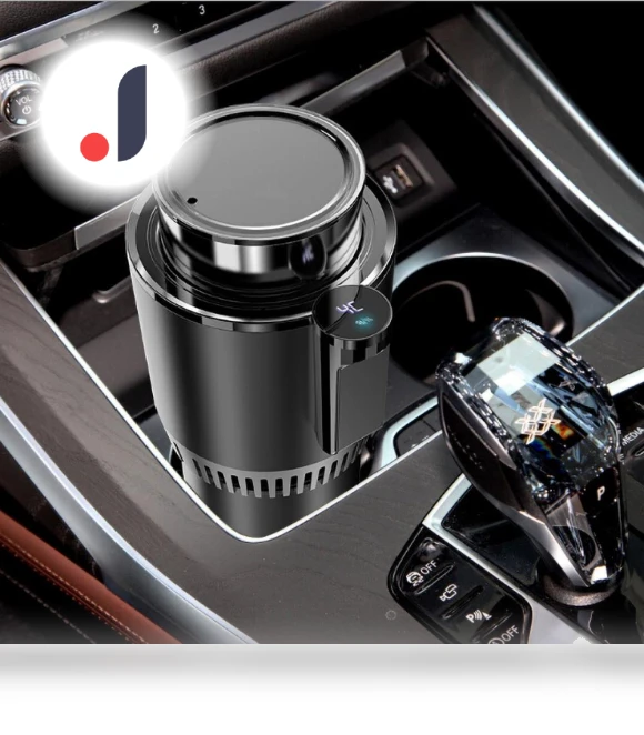 2-in-1 Touch Screen Car Mug with Cooling and Heating — Beverage Warmers