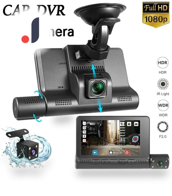 4-inch Car DVR with Triple Camera — Rearview Video Systems, PRISMA