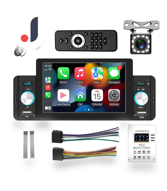 5-inch Touch Screen Single DIN Car Stereo Radio — Stereo Receivers, Auto Accessories Home
