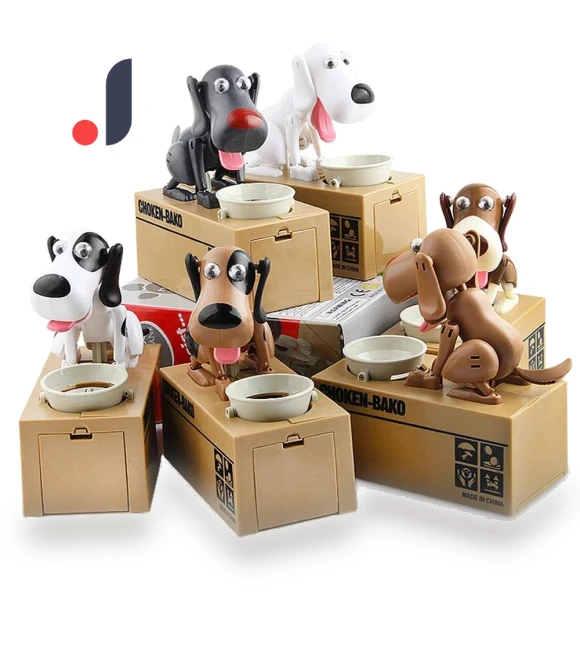 Cute Dog Electronic Robot Piggy Bank — Savings & Piggy Banks, Simple and warm