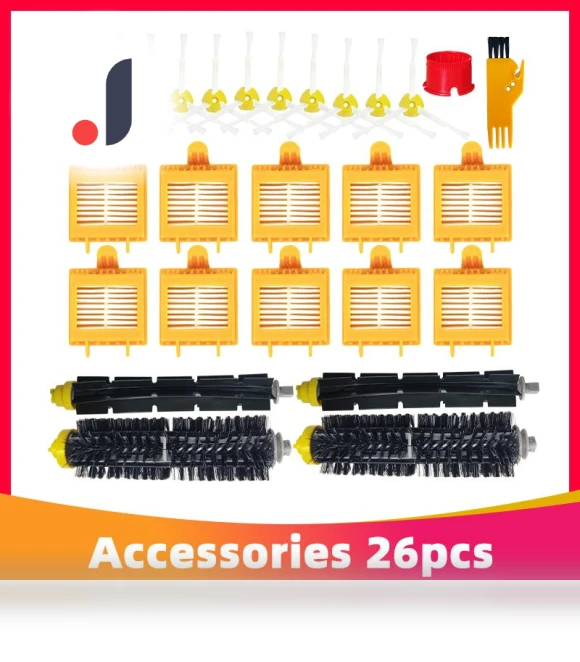 Main Side Brush, HEPA Filter, Front Wheels Parts — Parts & Accessories, Lntelligent Living Hall