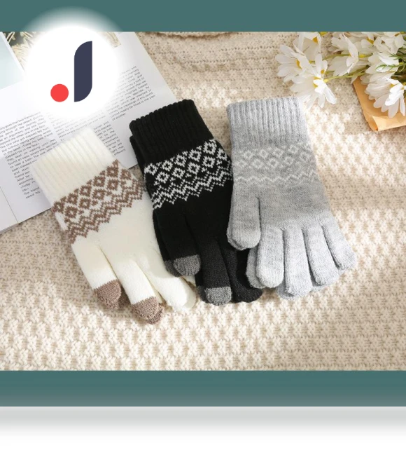 Winter Warm Wool Knitted Touchscreen Gloves — Cold Weather Gloves, Popularity-Sun home