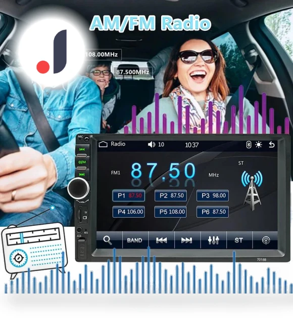 2 Din Car Bluetooth Radio with 7-inch Touch Screen — Stereo Receivers, A Surname Home