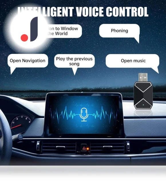 2in1 Wired to Wireless CarPlay Android Car Adapter Smart Dongle — Stereo Receivers, RuJia Home Decor