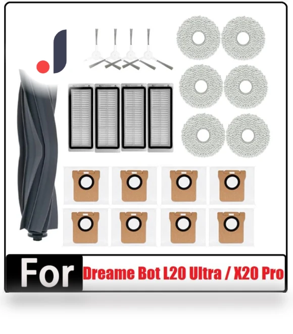Accessory Kit for Dreame Bot L20 Ultra / X20 Pro Robot Vacuum — Parts & Accessories, Elegant Living House