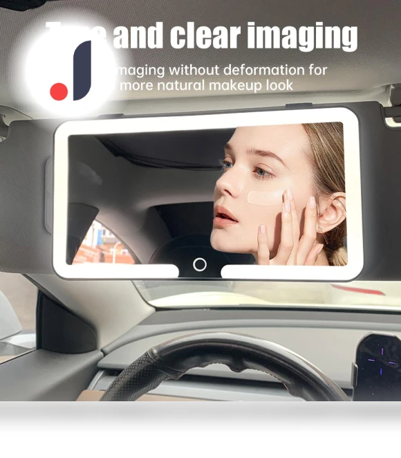 LED Makeup Mirror with Adjustable Sun Visor — Visor, RuJia Home Decor