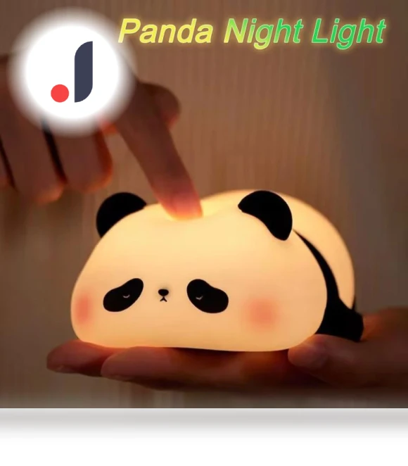 Rechargeable LED Panda Night Light with Touch Sensor — Night Lights, Tamsin