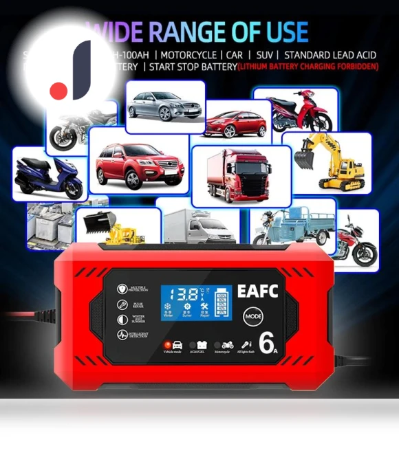 Smart Battery Charger with LCD Touch Screen — Car Accessories & Gadgets, Build My Home