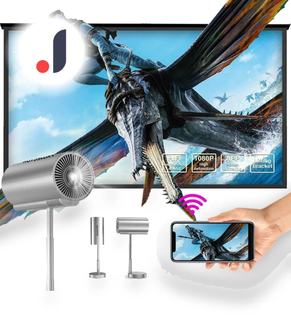 Smart Projector Auto Focus Android LED HD — Home Theater Projectors, Rainbow Rain