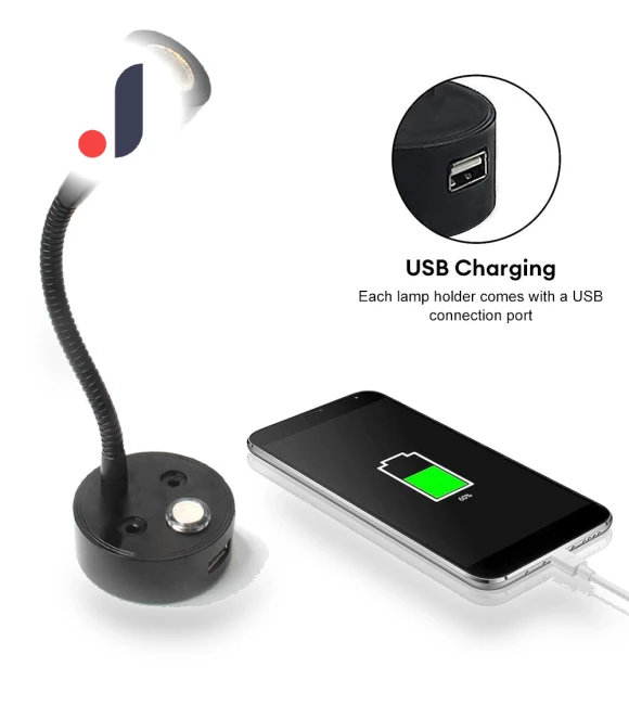 Smart Touch LED Reading Light — Reading Lights, Stone Home