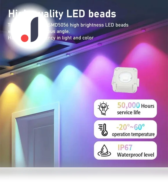 Smart WIFI RGBIC Cornice Light — Garden Illumination, Good Household Items