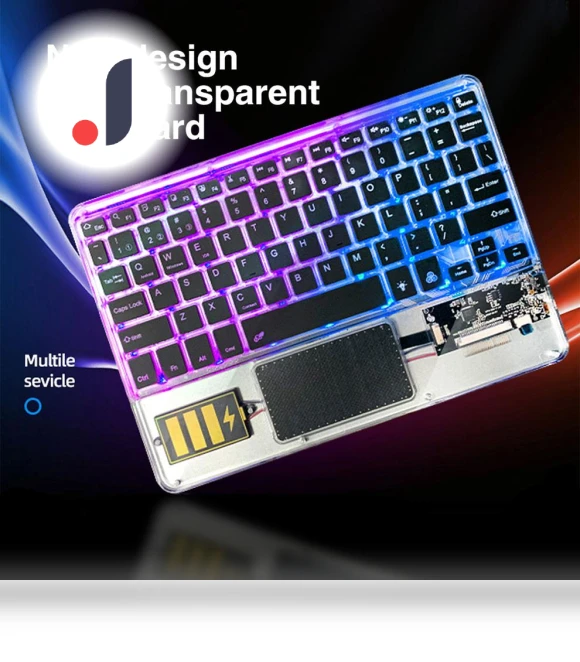 Transparent Wireless Bluetooth Keyboard with Touchpad — Keyboard Cases, Bellatrix