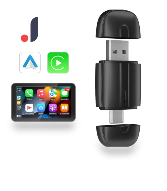 2-in-1 Wireless CarPlay Android Auto Adapter — Stereo Receivers, JOHO - CarGear