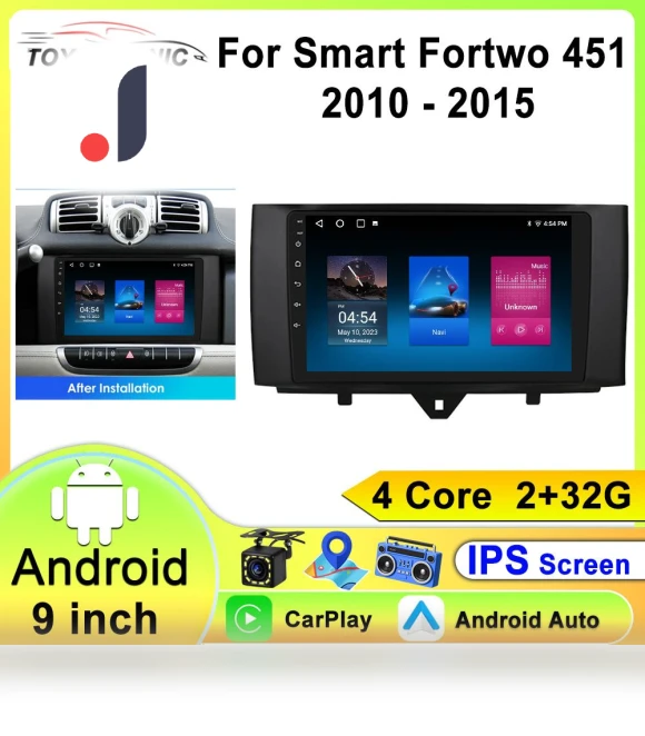 Android 13 Car Multimedia Stereo with Wireless CarPlay — Stereo Receivers, ToyousoniC