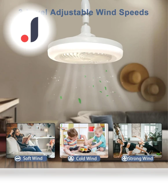 Ceiling Fan with Adjustable Brightness — Ceiling Fan Wall Controls, Rainbow Rain