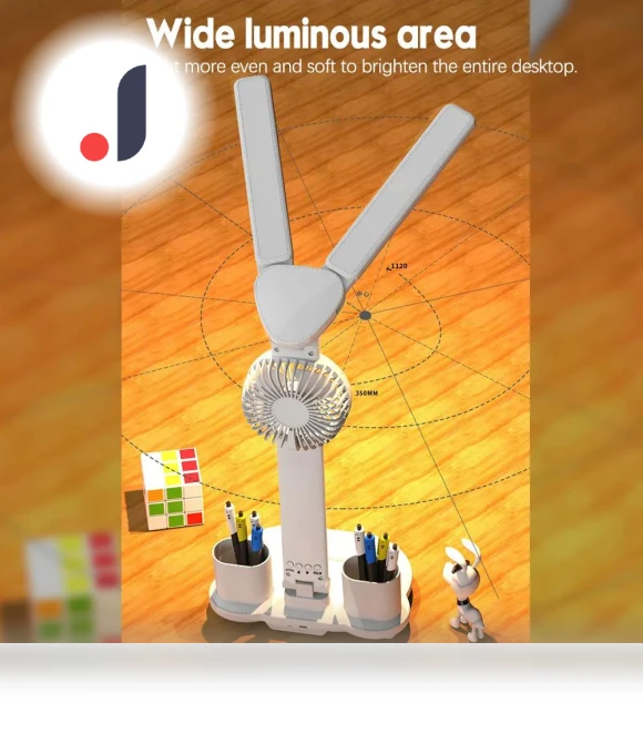 Desk Lamp with Fan for Student Study — Desk Lamps, Good Household Items