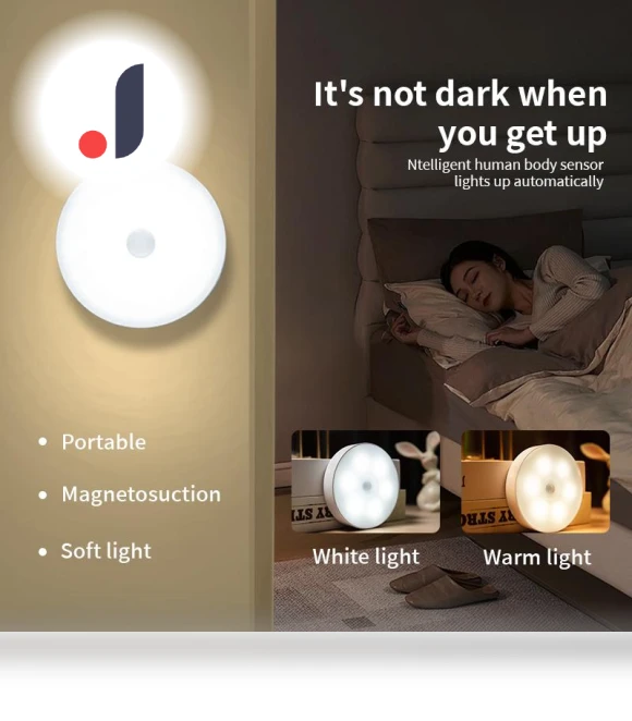 LED Smart Human Body Sensor Night Lamp — Night Lights, Build My Home