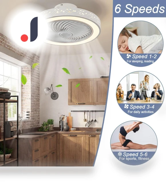 Modern Smart Ceiling Fan with Light — Ceiling Fans & Accessories, Build My Home